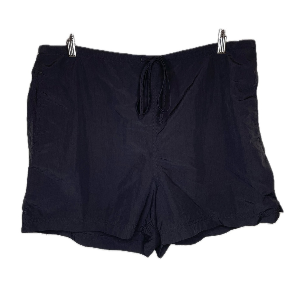 LL Bean Nylon Drawstring Shorts Size XL Black Athleisure Gorpcore Sportswear